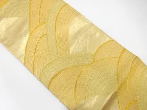 アンティーク　変わり青海波模様織り出し袋帯（材料）